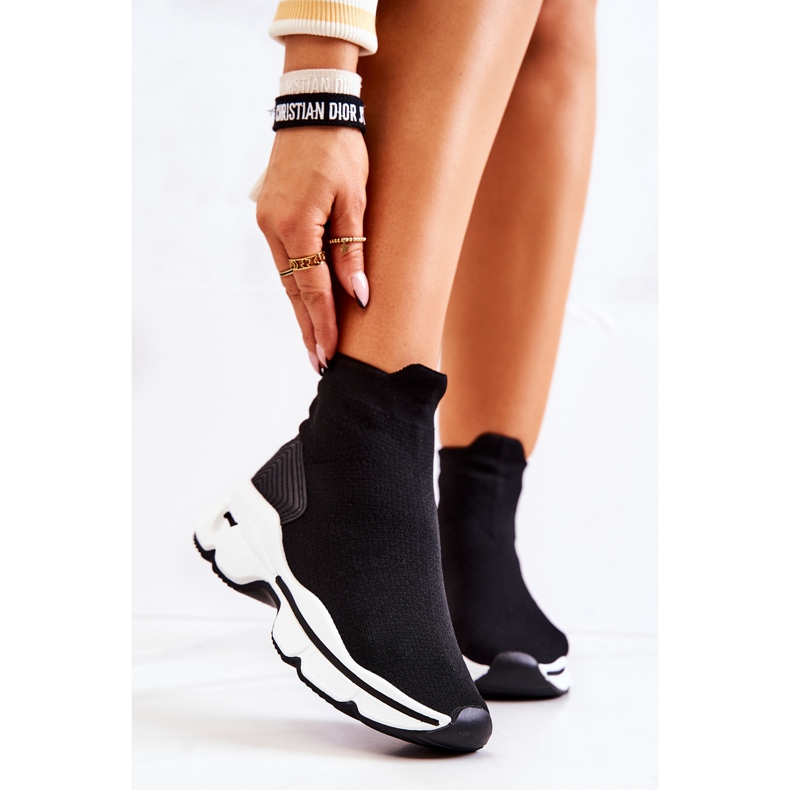 PS1 Černá sportovní obuv Bailee High Sock černý 2