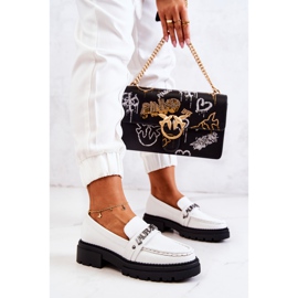 PL5 Kožené mokasíny Letters La.Fi White Jenefer bílý 1