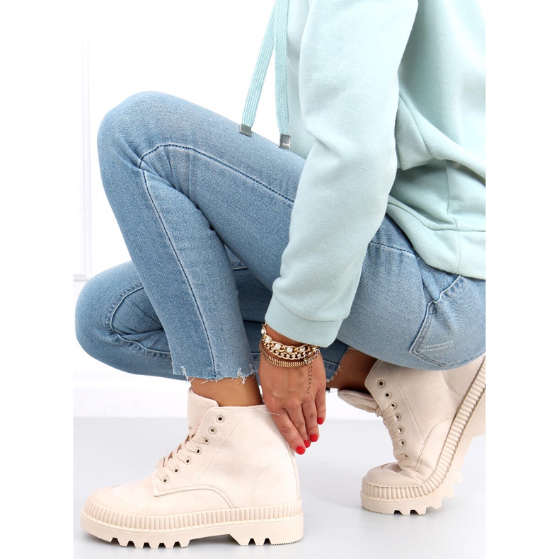 Bibi Béžové kotníkové trekové tenisky béžový 2