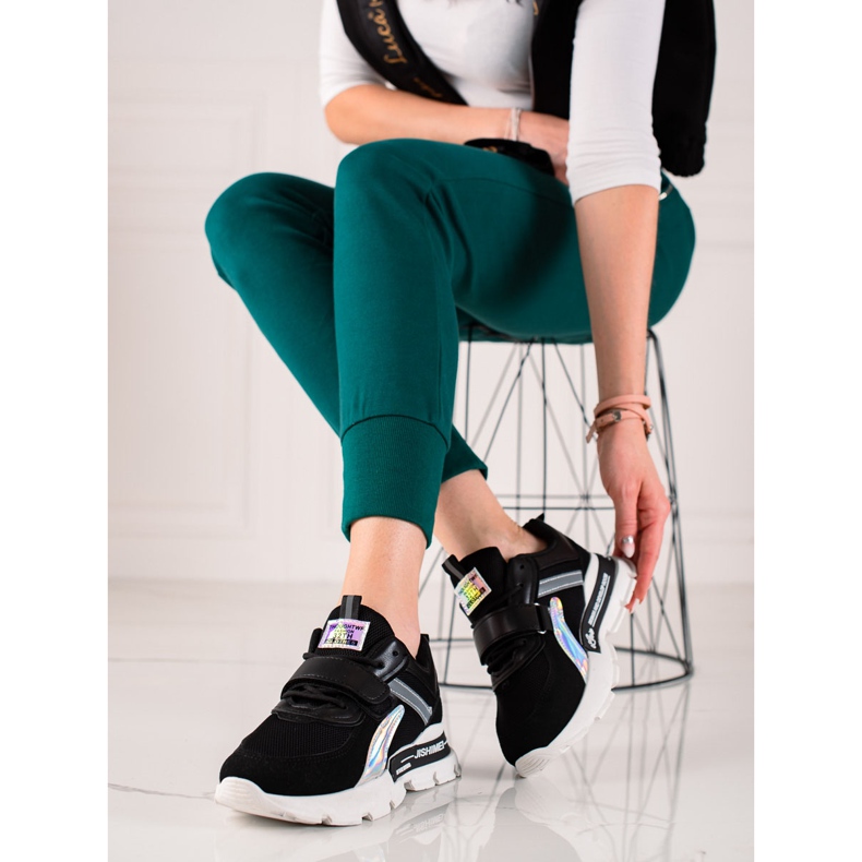 TRENDI Sportovní Tenisky Se suchým zipem černá 1