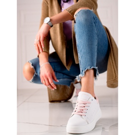 Ideal Shoes Klasické bílé tenisky bílý 1