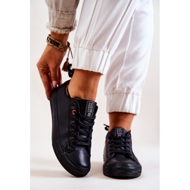 Nízké kožené tenisky Big Star JJ274006 černé černá 1