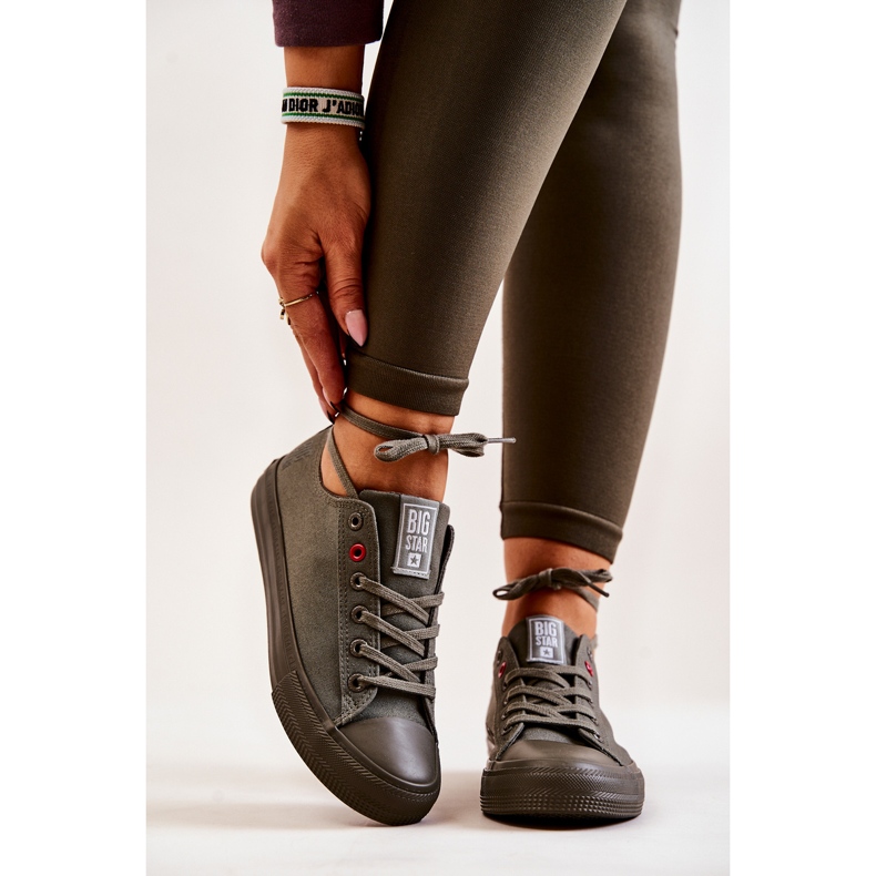 Nízké tenisky Big Star JJ274004 Khaki zelená 2