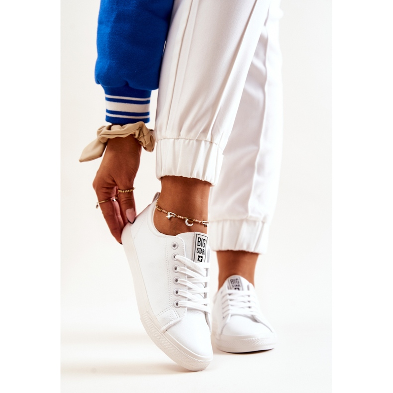 Kožené tenisky Big Star JJ274311 Bílé bílý 2