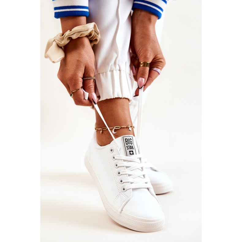 Kožené tenisky Big Star JJ274311 Bílé bílý 1