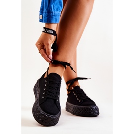 PS1 Tenisky Na Masivní černé Platformě Suzane černá 1