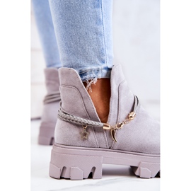 PS1 Semišové Pracovní Boty S pruhy šedá Moriah 1 PS1 Semišové Pracovní Boty S pruhy šedá Moriah 1