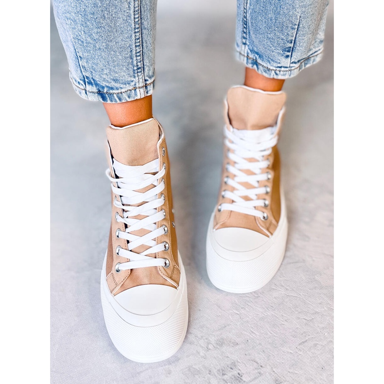 Plátěné tenisky Kenya Khaki béžový 1