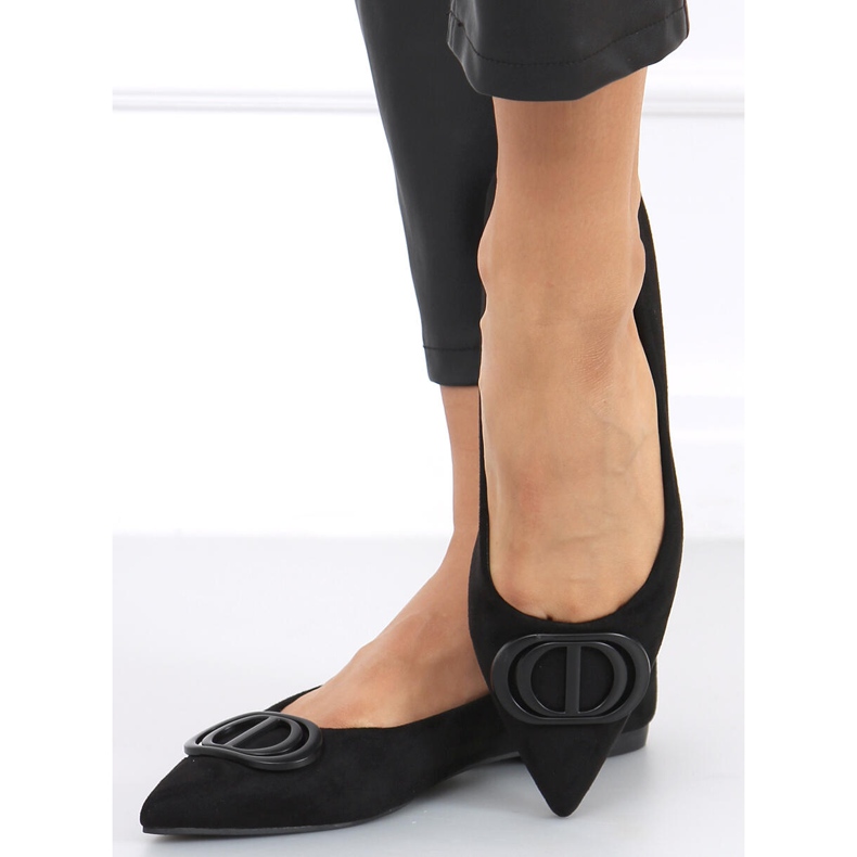Arte Black baleríny s mandlovou špičkou černá 2 Arte Black baleríny s mandlovou špičkou černá 2