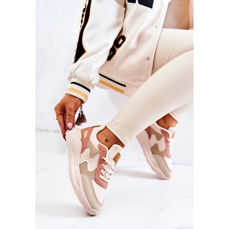 PS1 Dámská sportovní obuv Sneakers Beige-Pink Bethell béžový růžový 2