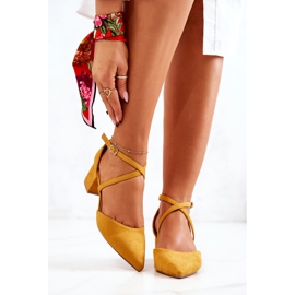 PS1 Semišové lodičky Na Baru V Spitz žluté Shelley žlutá 1