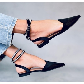 Elegantní baleríny s kamínky Dust Black černá 1 Elegantní baleríny s kamínky Dust Black černá 1