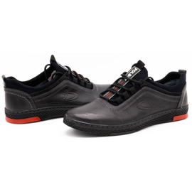 Polbut Pánská ležérní kožená obuv K24, šedá 4