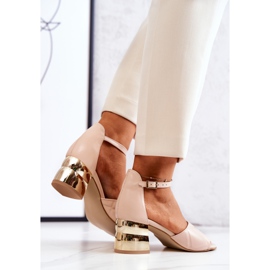 Lewski Shoes Kožené Sandály Na Baru Lewski 3027 Béžová béžový zlatý 1 Lewski Shoes Kožené Sandály Na Baru Lewski 3027 Béžová béžový zlatý 1