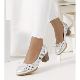 Stříbrné prolamované lodičky Pereira stříbrný 1