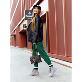 Kožené boty Big Star II274365 šedé šedá 6