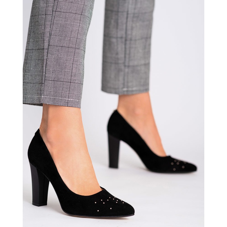 Marco Shoes Černá čerpadla 1007P s tryskami 1