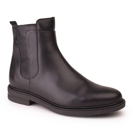 Marco Shoes Lehké boty s plochým spodkem z černé kůže černý 1