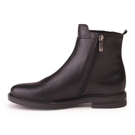 Marco Shoes Lehké boty s plochým spodkem z černé kůže černý 2