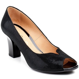 Marco Shoes Černé lodičky 316P s praktickým střihem na přední straně černý 1