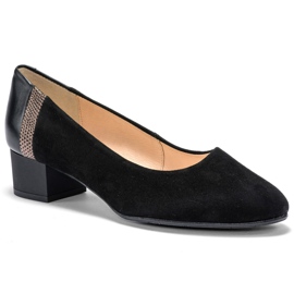 Marco Shoes Pohodlné lodičky na nízkém podpatku černý 1