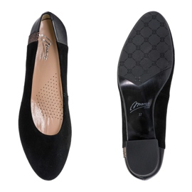 Marco Shoes Pohodlné lodičky na nízkém podpatku černý 2