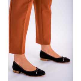 Marco Shoes Semišové balerínky 1152P v černé barvě černá 1