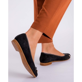 Marco Shoes Semišové balerínky 1152P v černé barvě černý 2