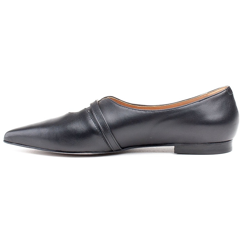 Marco Shoes Štíhlé černé dámské balerínky 1332P s páskem černý 2