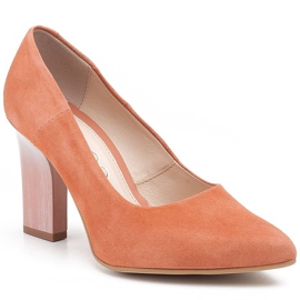Marco Shoes Lodičky 320P z přírodního semiše - meruňky oranžový 1