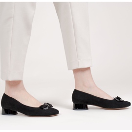 Marco Shoes Elegantní černé balerínky s mašlí černý 1