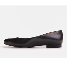 Marco Shoes Balerínky z černé zrnité kůže černý 1