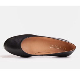 Marco Shoes Balerínky z černé zrnité kůže černý 2