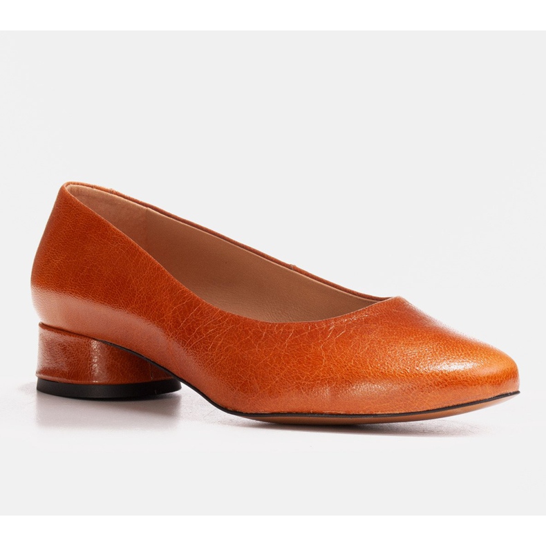 Marco Shoes Baleríny z hnědé kůže hnědý 1