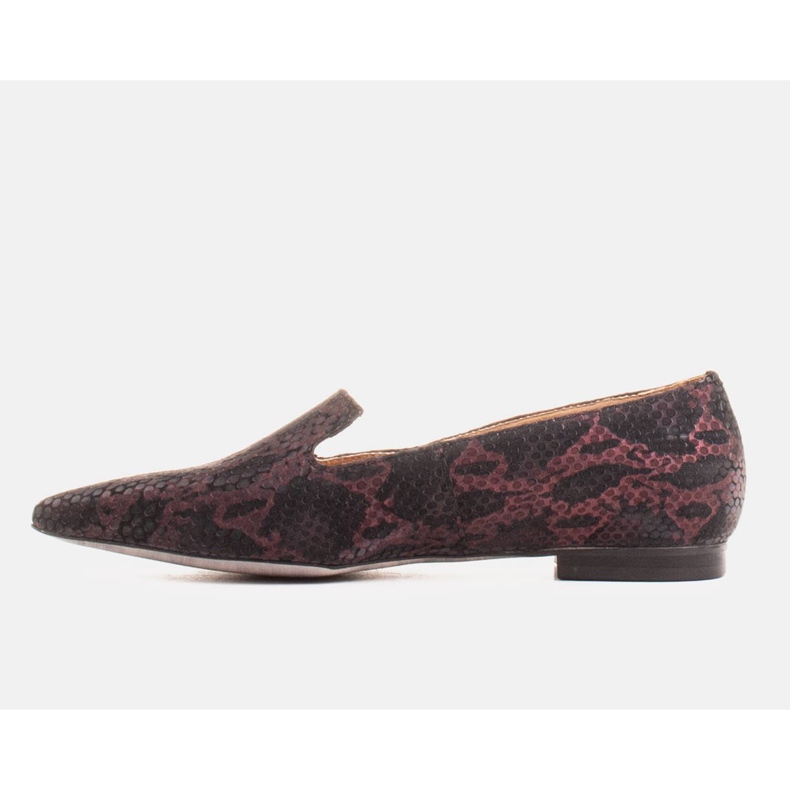 Marco Shoes Lordsy balerínky ze semišové kůže ve vzoru hadí kůže černý 2