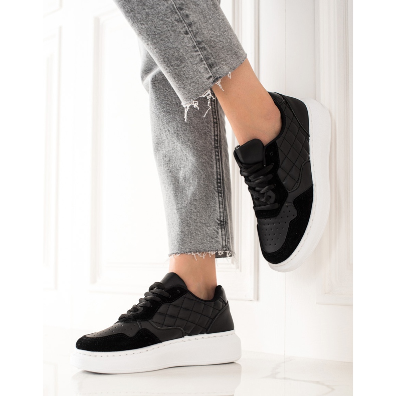 BUONAROTTI Prošívaná sportovní obuv Tenisky černá 1