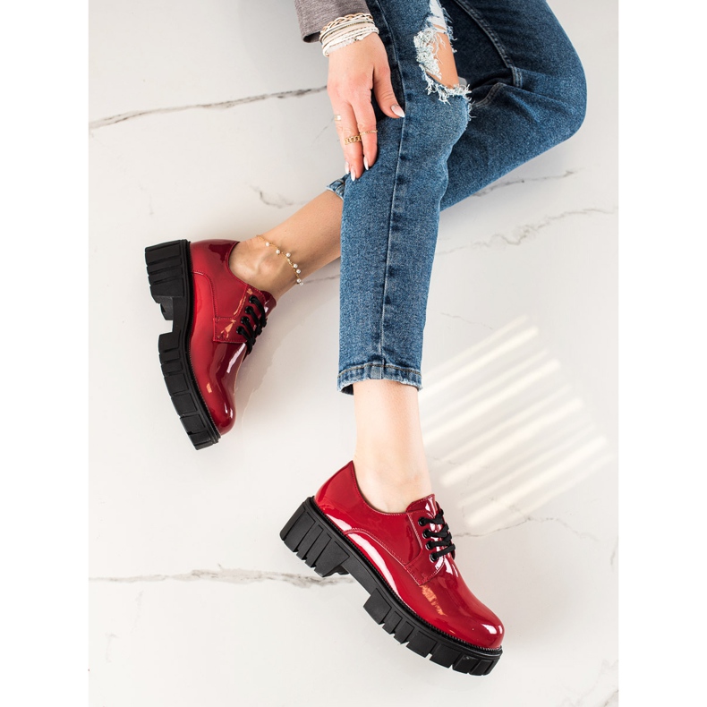 Červené boty na platformě La.Fi 1
