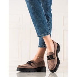 Módní mokasíny LA.FI béžový hnědý 1