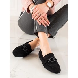 Semišové mokasíny LA.FI černý 1