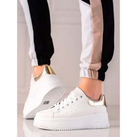 Fashion Módní tenisky na platformě bílý zlatý 1