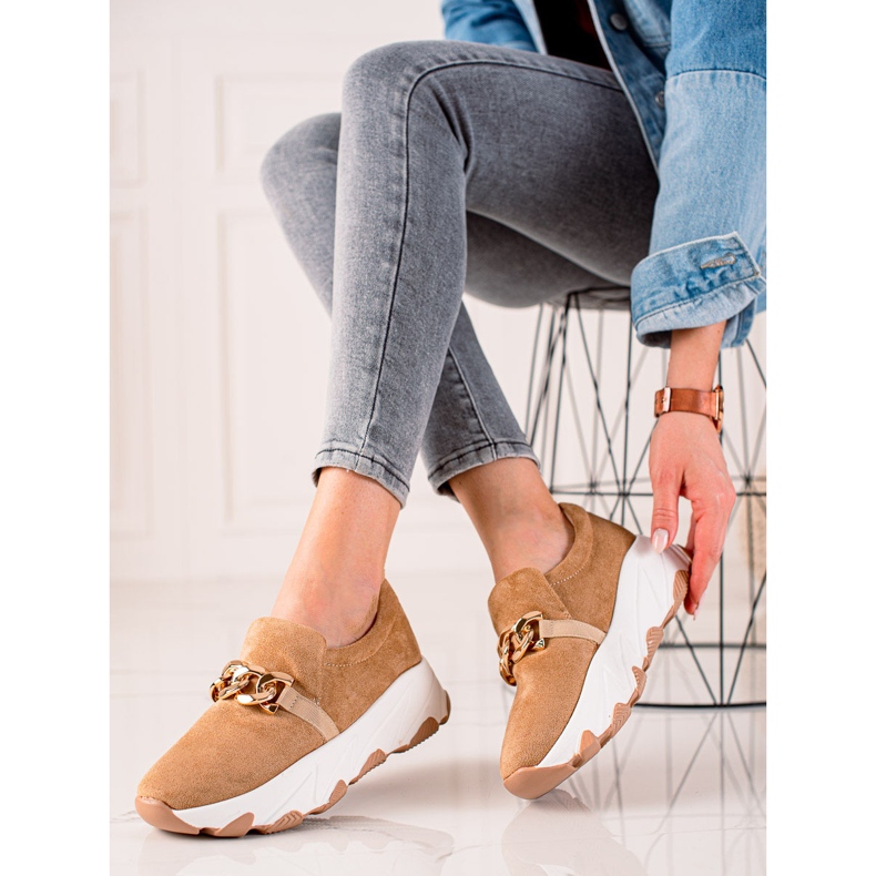 W. Potocki Semišové tenisky Potocki béžový 1