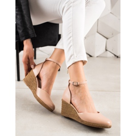 W. Potocki Sandály Lodičky Na Koturnie Potocki béžový 1