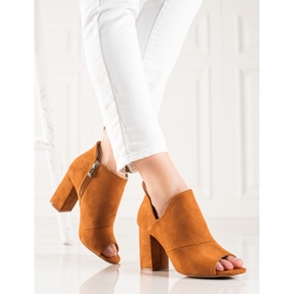 Otevřete boty VINCEZA Toe žlutá 1