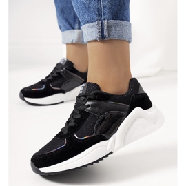 Černé lesklé tenisky Cotter černý 1