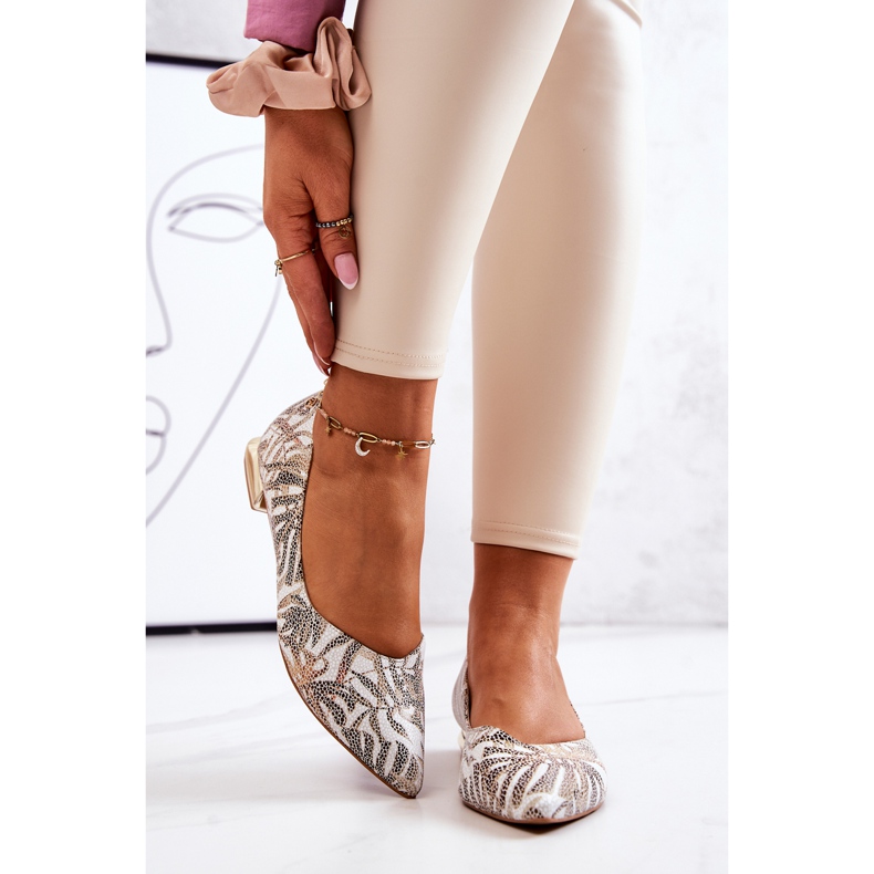 Dámské baleríny Laura Messi Leather Golden 2193 vícebarevný 1 Dámské baleríny Laura Messi Leather Golden 2193 vícebarevný 1