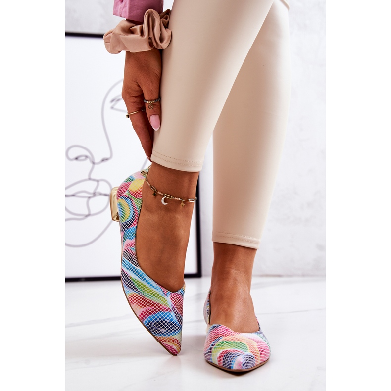 Dámské baleríny Laura Messi Leather Rainbow 2193 vícebarevný 2