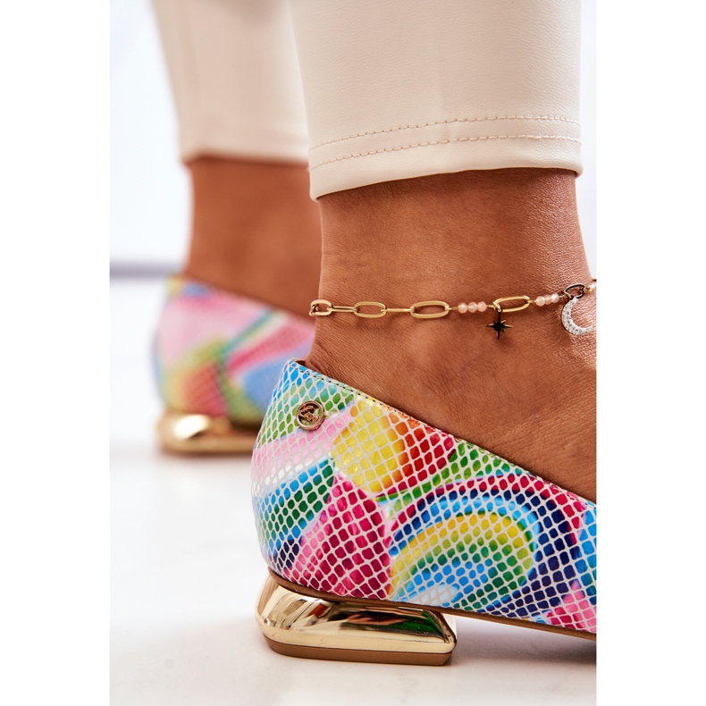 Dámské baleríny Laura Messi Leather Rainbow 2193 vícebarevný 1