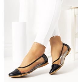 Černé transparentní balerínky Pastella černá 1