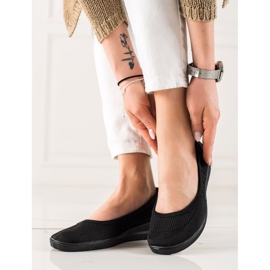 Evento Pohodlné černé balerínky černý 2