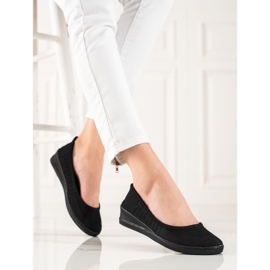 Evento Pohodlné černé balerínky černý 1